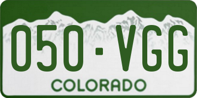 CO license plate 050VGG