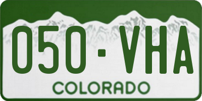 CO license plate 050VHA
