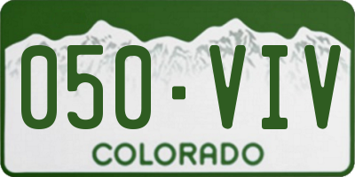 CO license plate 050VIV