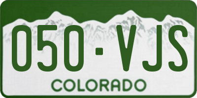 CO license plate 050VJS