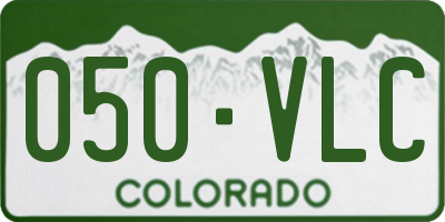 CO license plate 050VLC