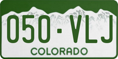 CO license plate 050VLJ