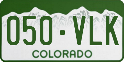 CO license plate 050VLK