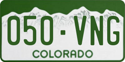 CO license plate 050VNG