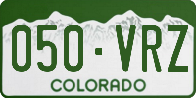 CO license plate 050VRZ