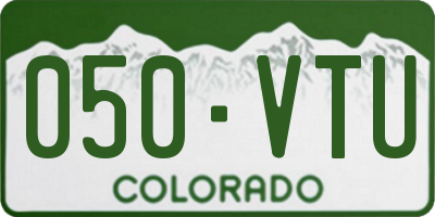 CO license plate 050VTU