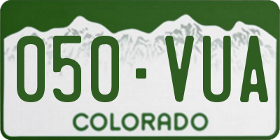 CO license plate 050VUA