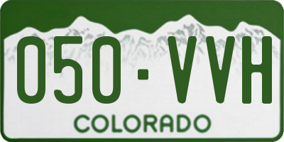 CO license plate 050VVH
