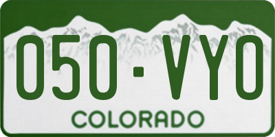 CO license plate 050VYO