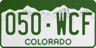 CO license plate 050WCF