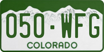CO license plate 050WFG