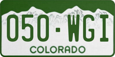 CO license plate 050WGI