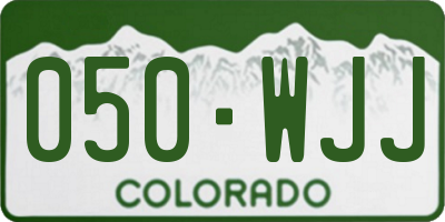 CO license plate 050WJJ