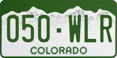 CO license plate 050WLR