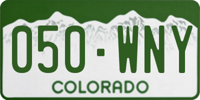 CO license plate 050WNY
