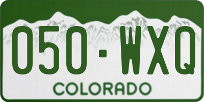 CO license plate 050WXQ