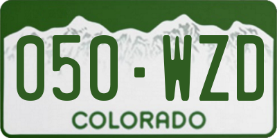 CO license plate 050WZD