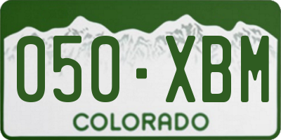 CO license plate 050XBM