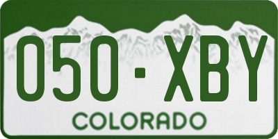 CO license plate 050XBY