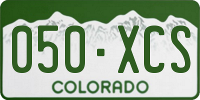 CO license plate 050XCS