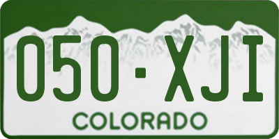 CO license plate 050XJI