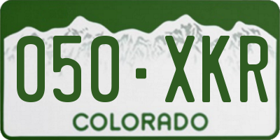 CO license plate 050XKR
