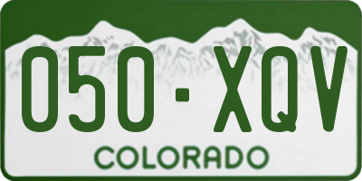 CO license plate 050XQV