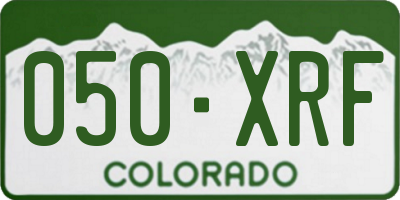 CO license plate 050XRF