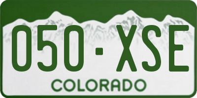 CO license plate 050XSE