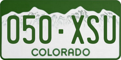 CO license plate 050XSU