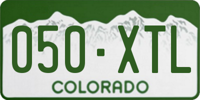 CO license plate 050XTL