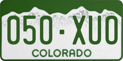 CO license plate 050XUO