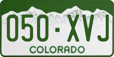 CO license plate 050XVJ