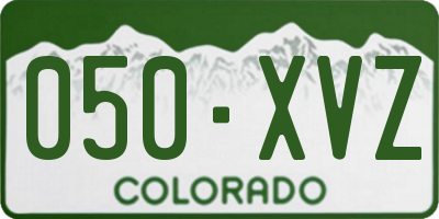 CO license plate 050XVZ