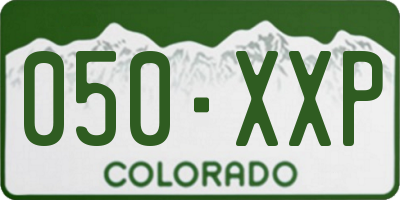 CO license plate 050XXP