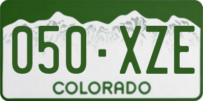 CO license plate 050XZE