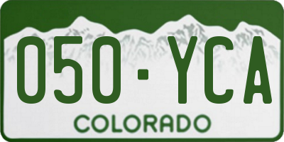 CO license plate 050YCA