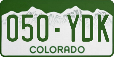 CO license plate 050YDK