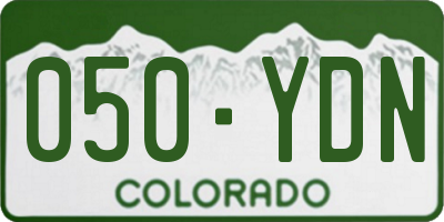 CO license plate 050YDN