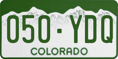 CO license plate 050YDQ