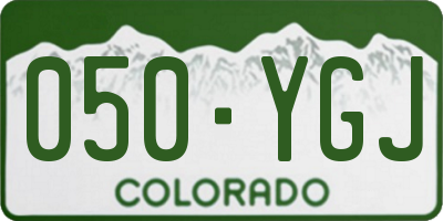 CO license plate 050YGJ