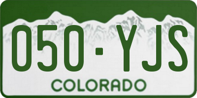 CO license plate 050YJS