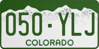 CO license plate 050YLJ
