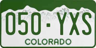 CO license plate 050YXS
