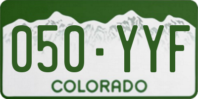 CO license plate 050YYF
