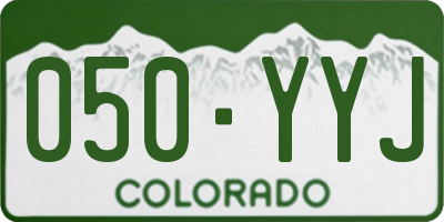 CO license plate 050YYJ