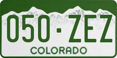 CO license plate 050ZEZ