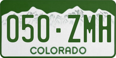 CO license plate 050ZMH