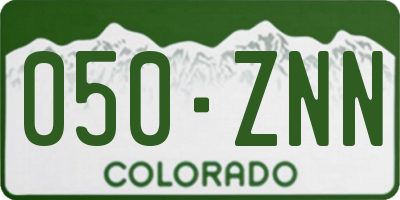 CO license plate 050ZNN