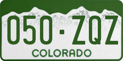 CO license plate 050ZQZ